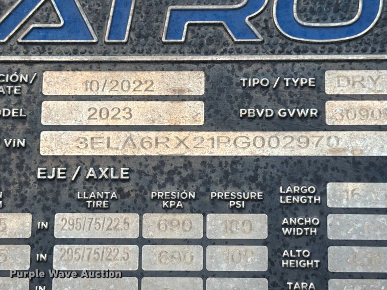 image for item ED5981 2023 Atro 2023 dry van trailer