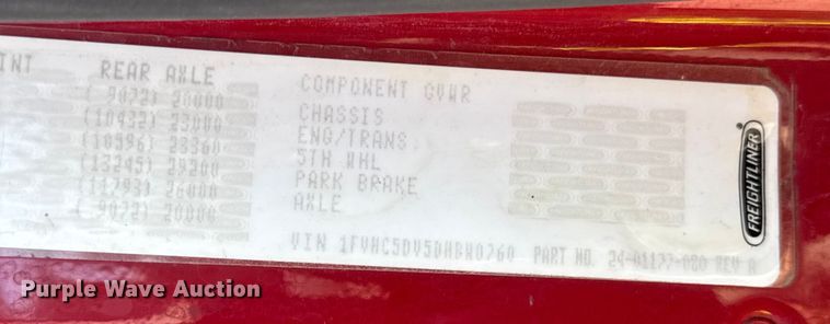 image for item EF2198 2013 Freightliner Business Class M2 box truck