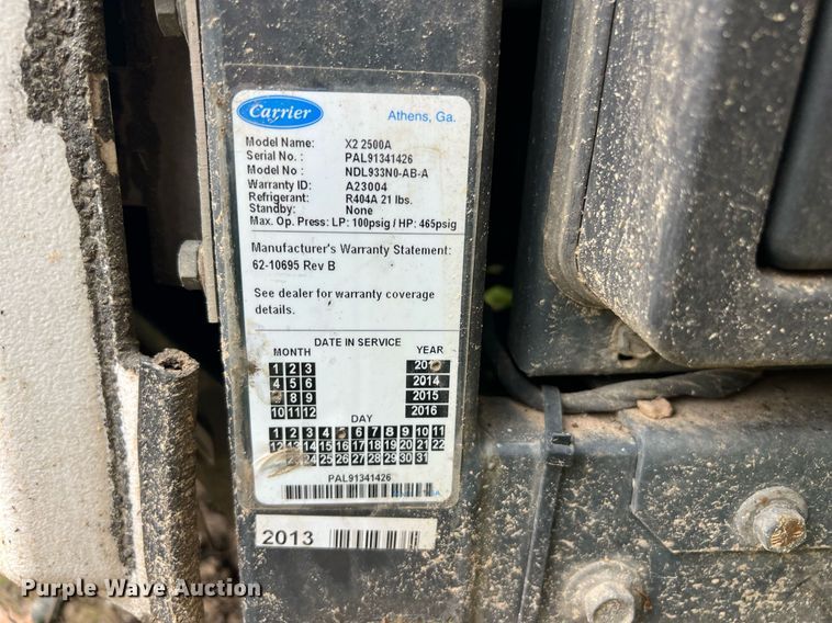 image for item EL2049 Carrier X2 2500 Advance refrigerator unit