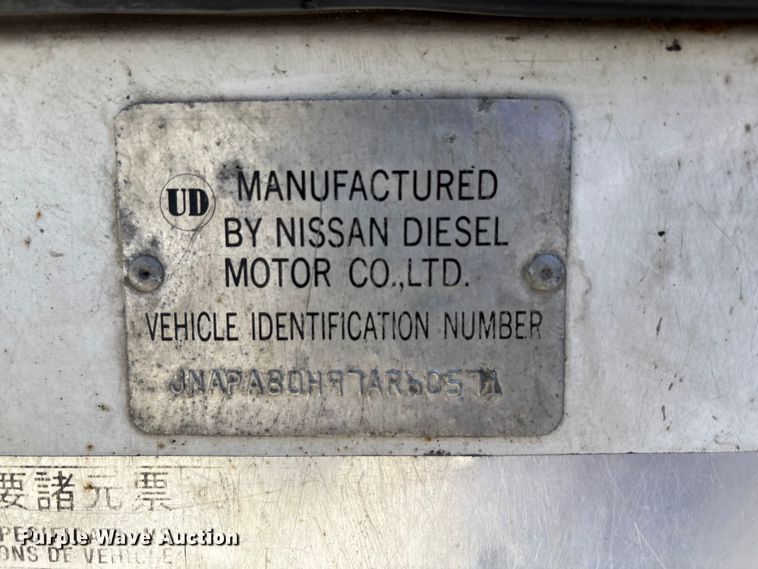 image for item EM6051 2007 Nissan  UD2600 box truck