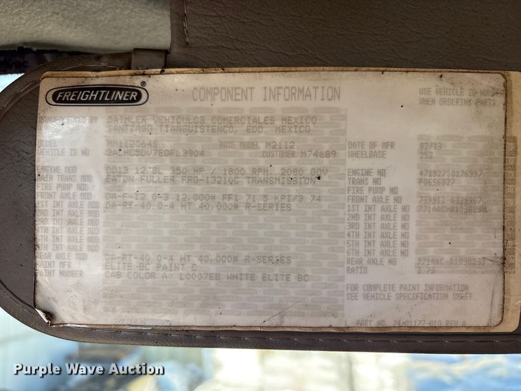 image for item EM6106 2014 Freightliner M2 112 side curtain box truck  