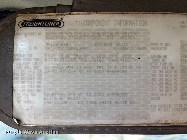 image for item EM6106 2014 Freightliner M2 112 side curtain box truck  