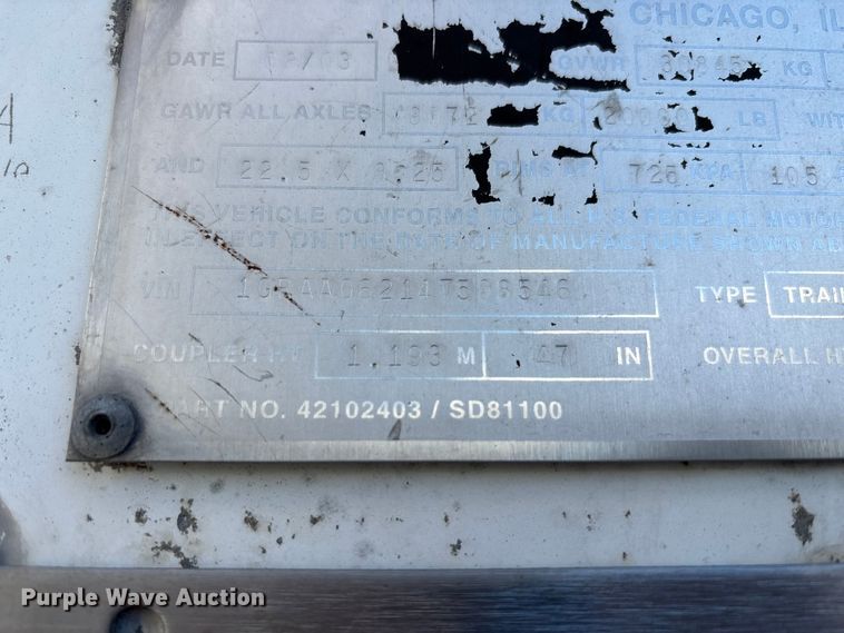 image for item EM6116 2004 Great Dane 7411 TP101AL dry van trailer