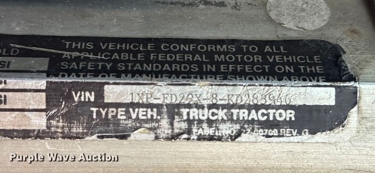 image for item EM8403 1989 Peterbilt 378 roll-off container truck