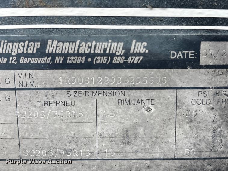 image for item ET8581 2003 Rollingstar Manufacturing Inc. fiber optic splicing trailer