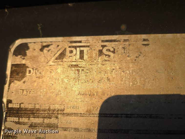 image for item EU3912 2013 Pitts Trailers drop deck equipment trailer