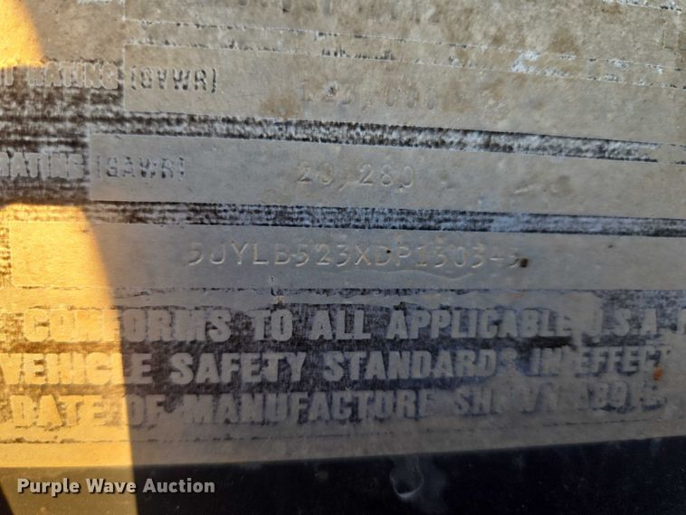 image for item EU3912 2013 Pitts Trailers drop deck equipment trailer