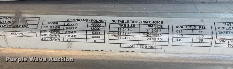 image for item EU4695 2003 Peterbilt 378 semi truck