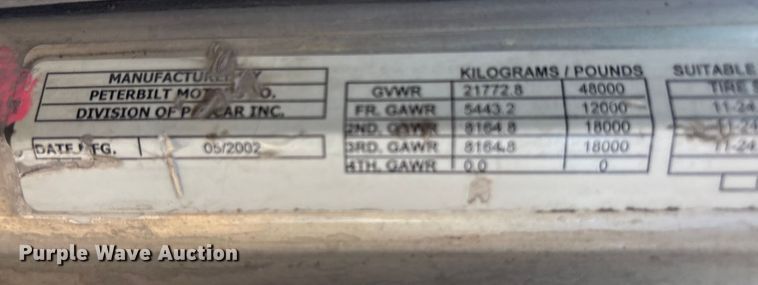 image for item EU4695 2003 Peterbilt 378 semi truck