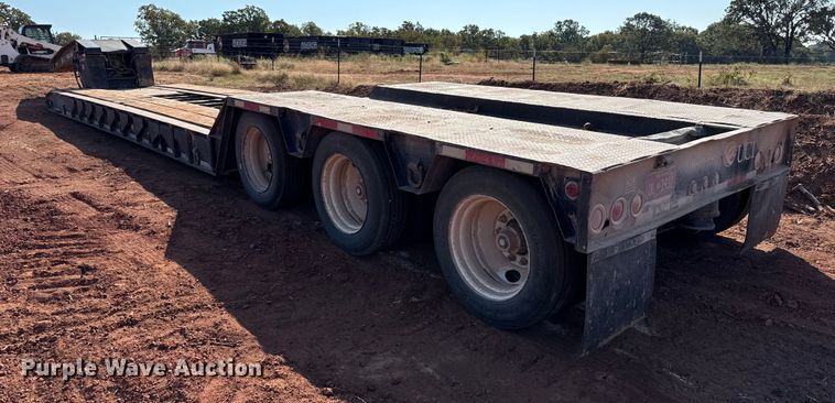 image for item EU5087 1990 Trail King TK100DGP-503 lowboy equipment trailer