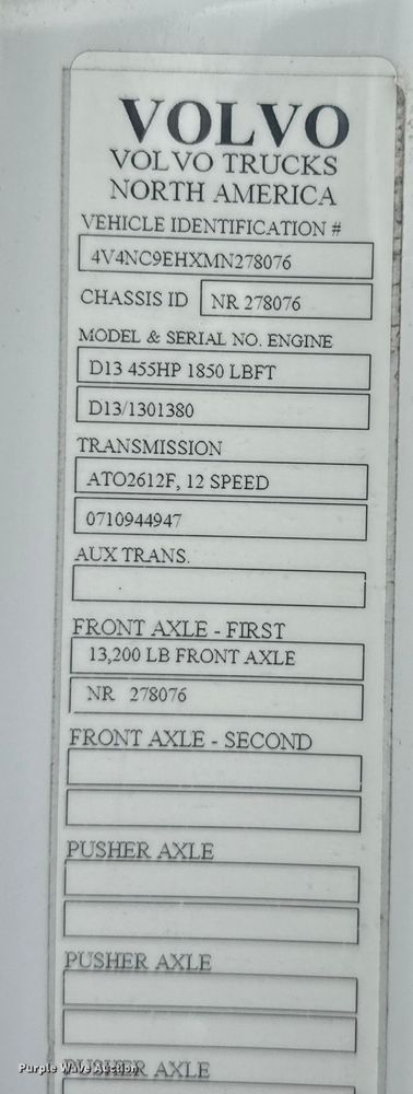 image for item EU6262 2021 Volvo VNL semi truck