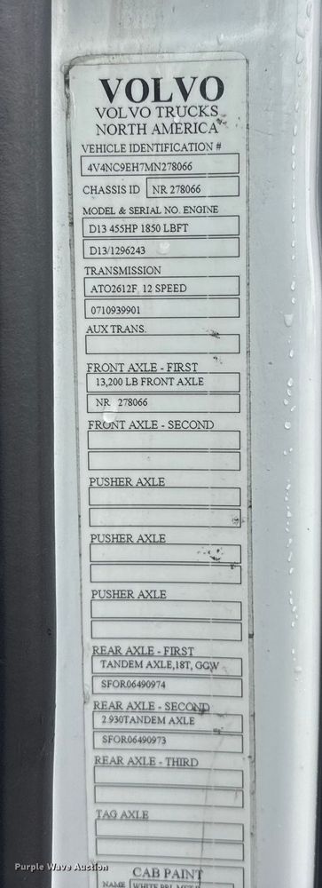 image for item EU6268 2021 Volvo VNL semi truck