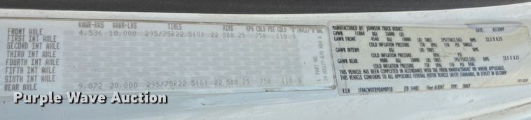 image for item EU7025 2009 Freightliner Business Class M2 truck cab and chassis