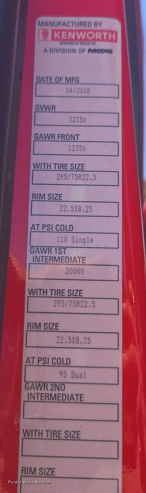 image for item YA0572 2019 Kenworth T680 semi truck