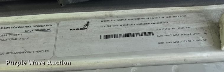 image for item YA0718 2023 Mack MD box truck