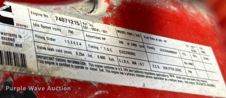 image for item YA1053 2017 Freightliner Business Class M2 refrigerated truck