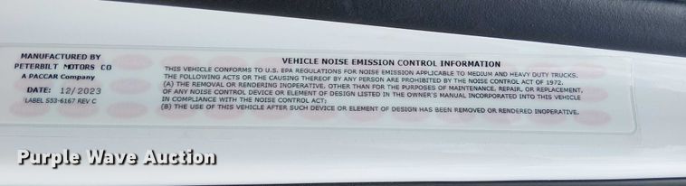 image for item YA1228 2024 Peterbilt 567 semi truck