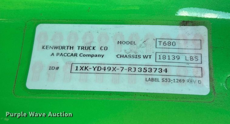 image for item YA1232 2024 Kenworth T680 semi truck