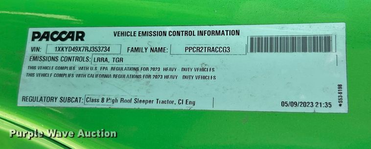 image for item YA1232 2024 Kenworth T680 semi truck