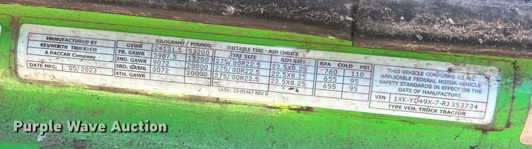 image for item YA1232 2024 Kenworth T680 semi truck