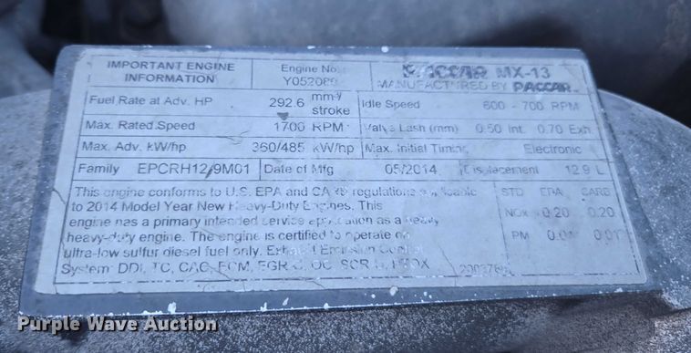 image for item YA1250 2015 Kenworth T680 semi truck