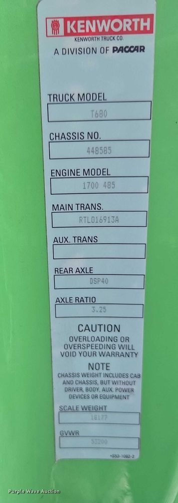 image for item YA1250 2015 Kenworth T680 semi truck