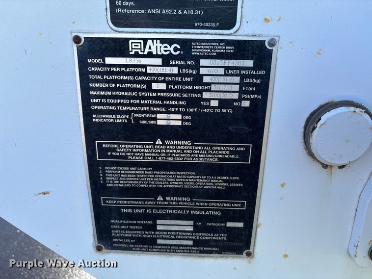 image for item YA1257 2016 Freightliner Business Class M2 forestry bucket truck