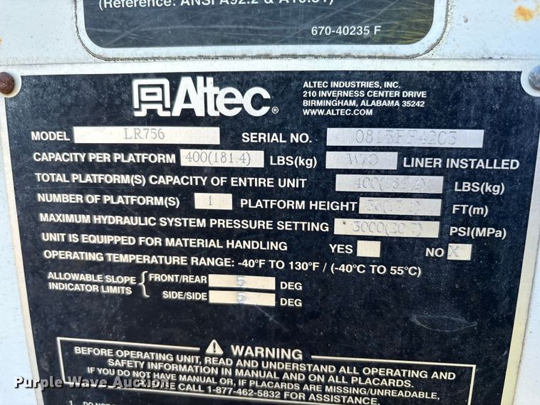 image for item YA1257 2016 Freightliner Business Class M2 forestry bucket truck