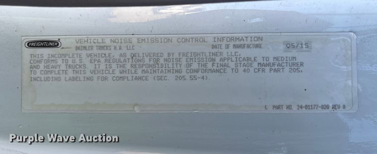 image for item YA1257 2016 Freightliner Business Class M2 forestry bucket truck