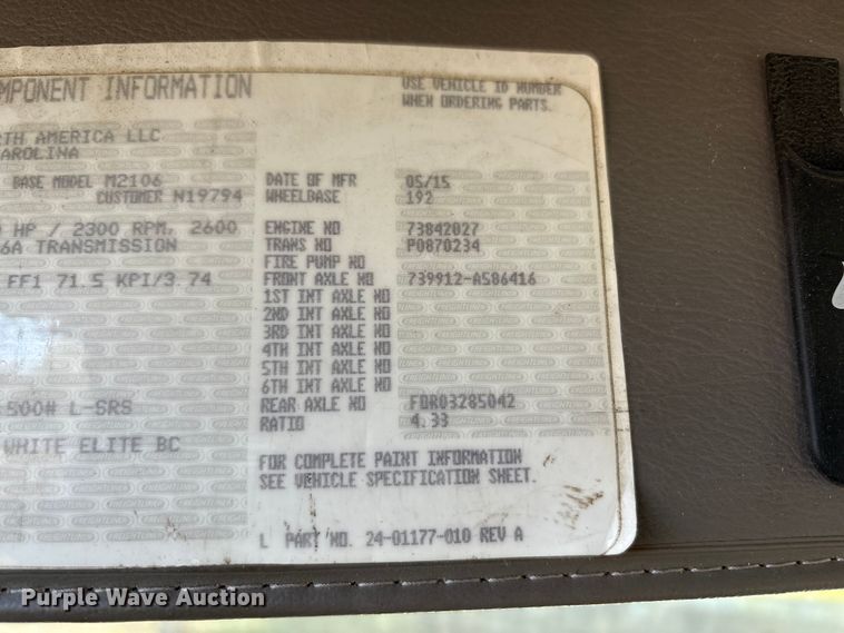 image for item YA1257 2016 Freightliner Business Class M2 forestry bucket truck