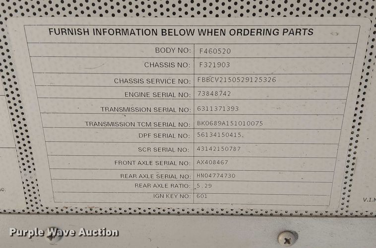 image for item DJ7851 2016 BlueBird Vison school bus