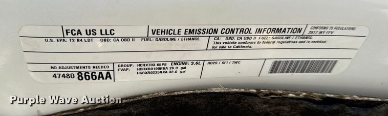 image for item DO2402 2017 RAM 1500 Crew Cab pickup truck