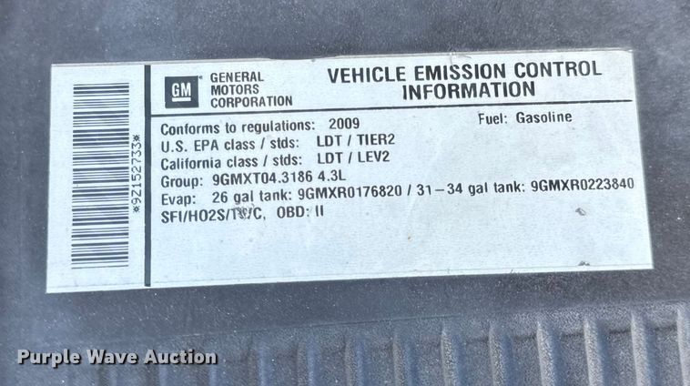 image for item DO2403 2009 Chevrolet Silverado 1500 Ext. Cab pickup truck