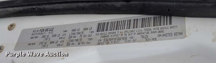 image for item DP5071 2015 RAM 2500 pickup truck