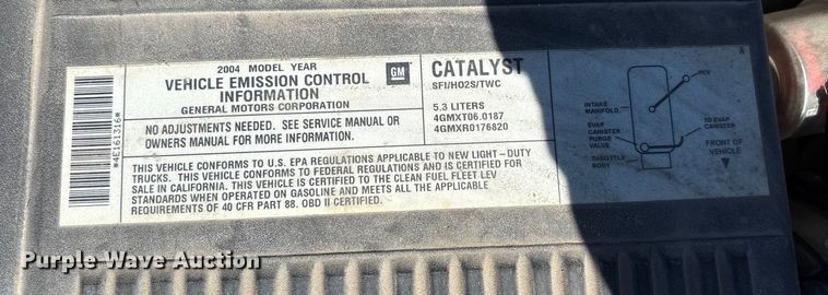 image for item DU1477 2004 Chevrolet Silverado 1500 Ext. Cab pickup truck