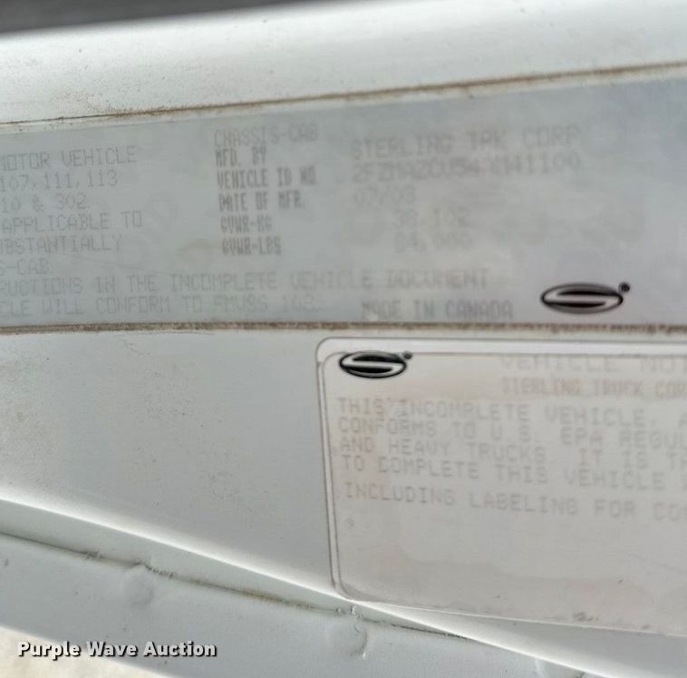 image for item DU3603 2004 Sterling L-Line dump truck