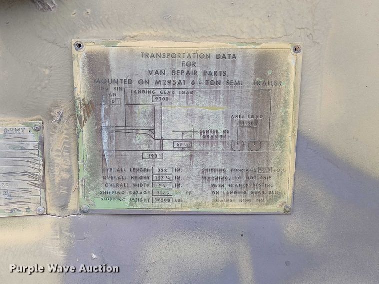 image for item DU3616 1960 Hamilton dry van trailer