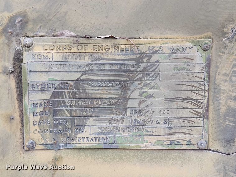 image for item DU3616 1960 Hamilton dry van trailer