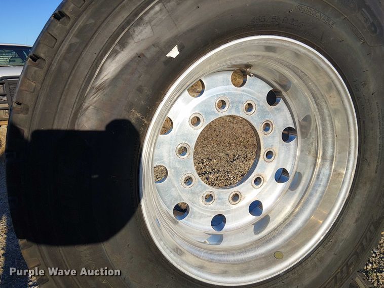 image for item DU3651 (4) Michelin 455/55R22.5 tires and wheels