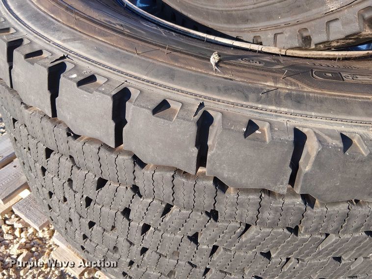 image for item DU3651 (4) Michelin 455/55R22.5 tires and wheels