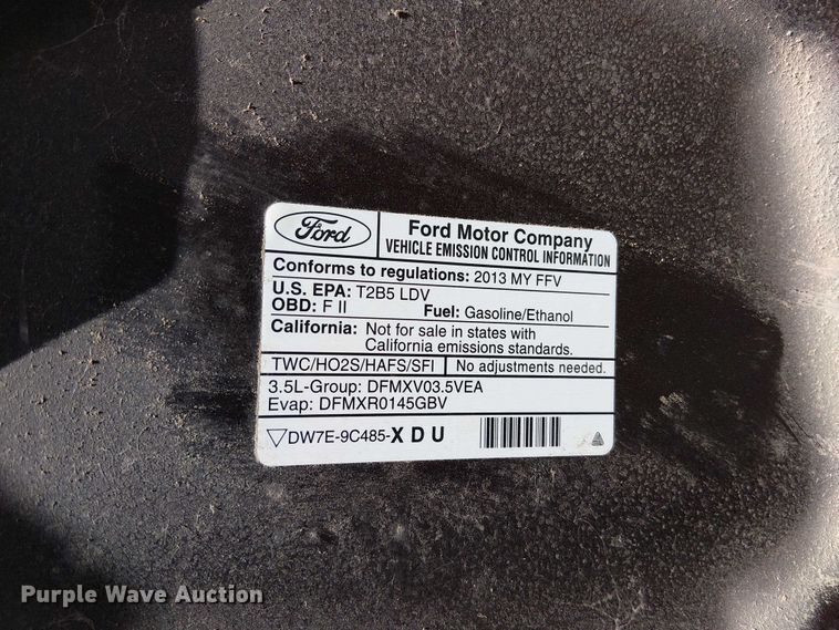 image for item DU3667 2013 Ford Taurus Police Interceptor 