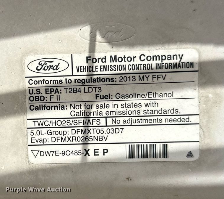 image for item DW4282 2013 Ford F150 SuperCab pickup truck