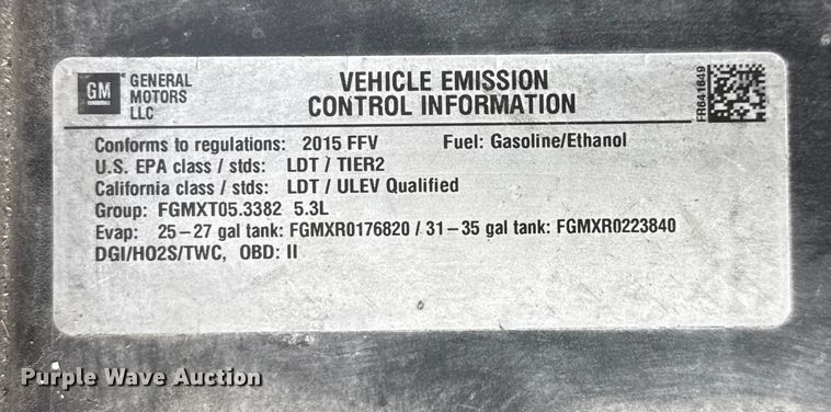 image for item DX5766 2015 Chevrolet Tahoe Police SUV