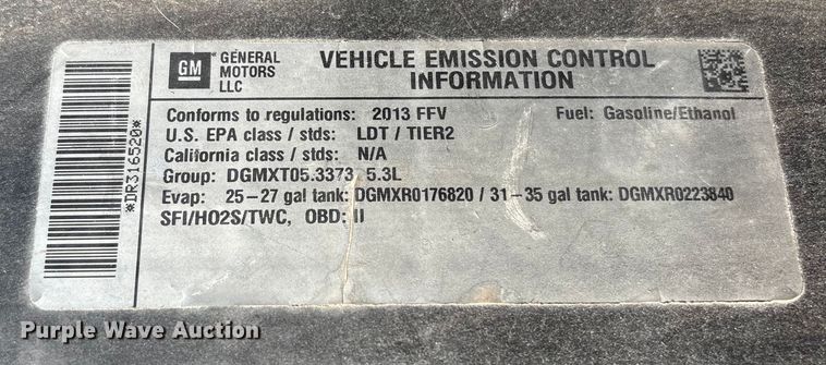 image for item DX5767 2013 Chevrolet Tahoe Police SUV