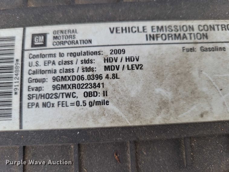 image for item DX6470 2009 Chevrolet Express 2500 van