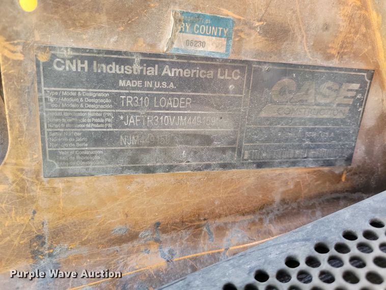 image for item DX6546 2018 Case TR310 tracked skid steer loader