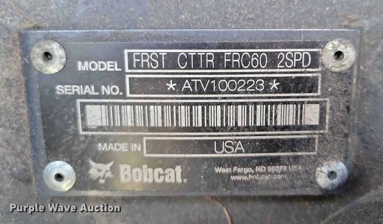 image for item DX6547 2012 Bobcat FRC60 skid steer mulcher