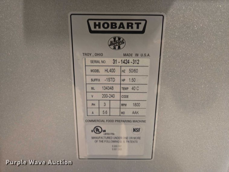 image for item DY1384 (2) Hobart HL400 mixers