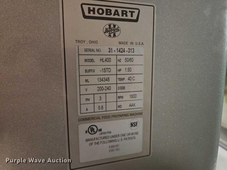 image for item DY1384 (2) Hobart HL400 mixers