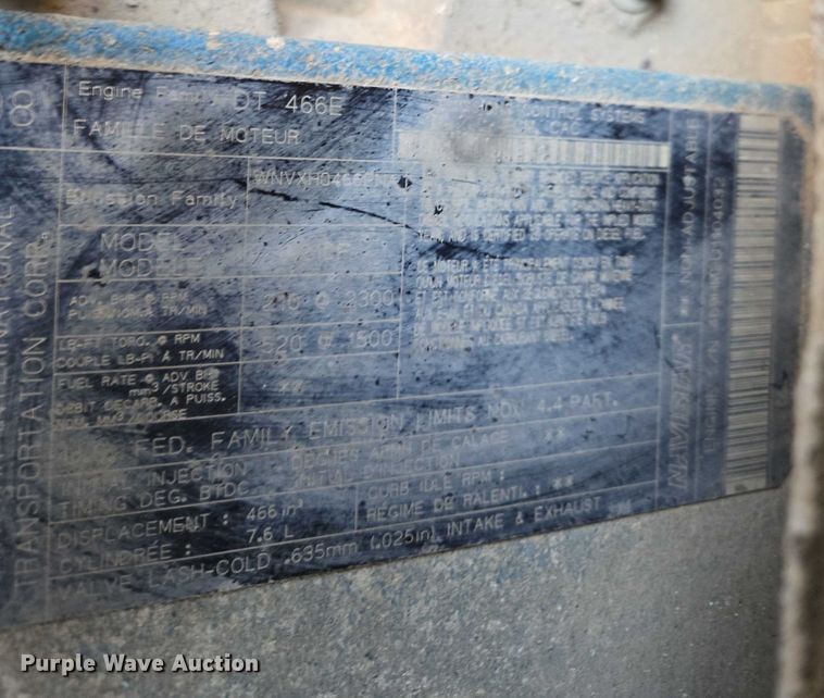 image for item DY1447 1999 International 4700 dump truck